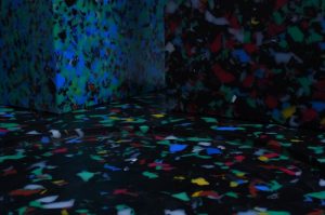 Buntes Material, Regenerat Kunststoff,